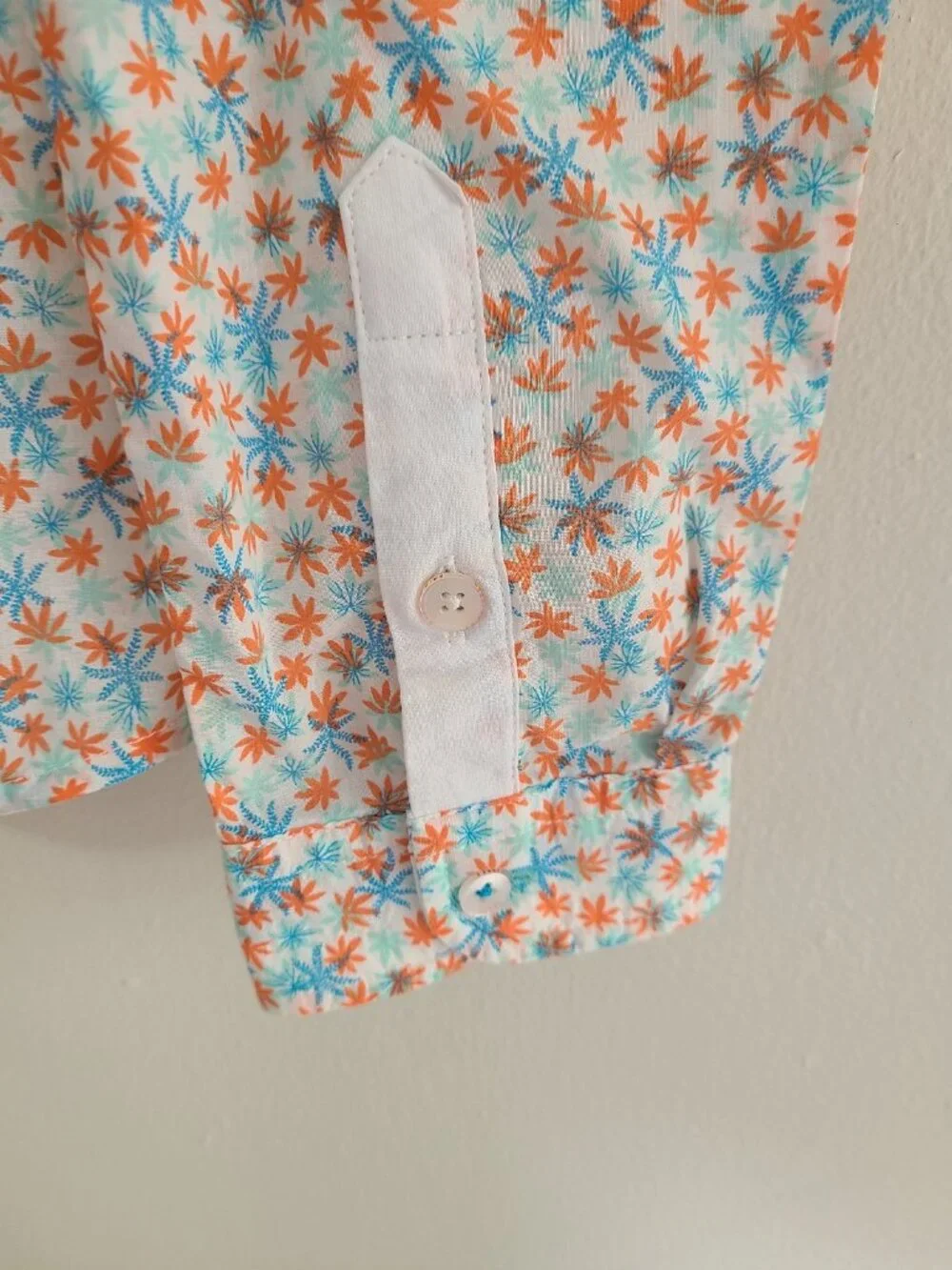 Saint James button-down Shirt White floral Women's size US 8 Cotton - Picture 9 of 10